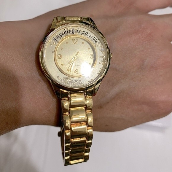 Avon Shaky Inspirational Goldtone Watch - Picture 2 of 3
